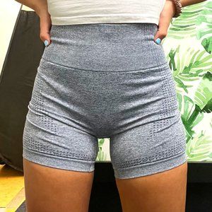grey spandex shorts
